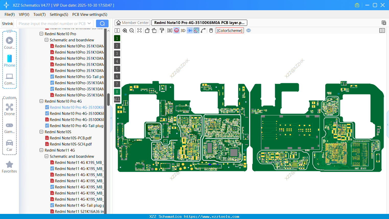 Xiaomi Redmi Note10 Pro 4G-35100K6M0A PCB Layer